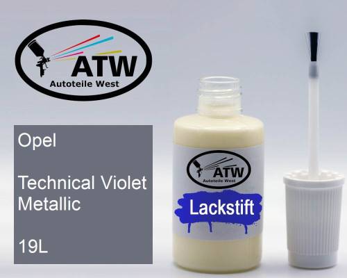 Opel, Technical Violet Metallic, 19L: 20ml Lackstift, von ATW Autoteile West.